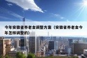 今年安徽省养老金调整方案（安徽省养老金今年怎样调整的）