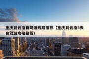 重庆到云南自驾游线路推荐（重庆到云南5天自驾游攻略路线）