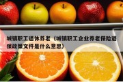 城镇职工退休养老（城镇职工企业养老保险退保政策文件是什么意思）