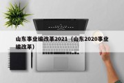 山东事业编改革2021（山东2020事业编改革）