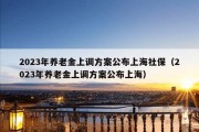 2023年养老金上调方案公布上海社保（2023年养老金上调方案公布上海）