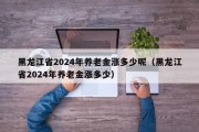 黑龙江省2024年养老金涨多少呢（黑龙江省2024年养老金涨多少）