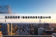 地方机构改革（各省机构改革方案2024年）