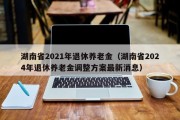 湖南省2021年退休养老金（湖南省2024年退休养老金调整方案最新消息）