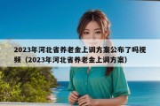 2023年河北省养老金上调方案公布了吗视频（2023年河北省养老金上调方案）