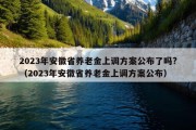 2023年安徽省养老金上调方案公布了吗?（2023年安徽省养老金上调方案公布）