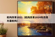 机构改革2021（机构改革2024年改革方案机构）