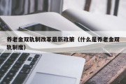 养老金双轨制改革最新政策（什么是养老金双轨制度）