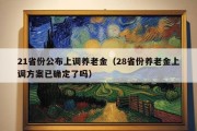 21省份公布上调养老金（28省份养老金上调方案已确定了吗）