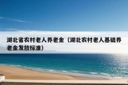 湖北省农村老人养老金（湖北农村老人基础养老金发放标准）