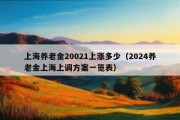 上海养老金20021上涨多少（2024养老金上海上调方案一览表）