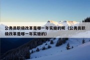 公务员职级改革是哪一年实施的呢（公务员职级改革是哪一年实施的）