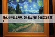 什么叫养老金双轨（养老金双轨合并后怎么算）