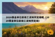 2020事业单位薪级工资如何定级呢（2020事业单位薪级工资如何定级）