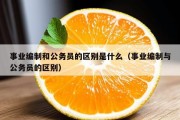 事业编制和公务员的区别是什么（事业编制与公务员的区别）