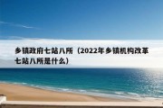 乡镇政府七站八所（2022年乡镇机构改革七站八所是什么）