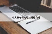 个人养老保险可以延迟交吗