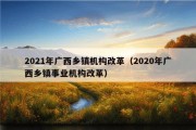 2021年广西乡镇机构改革（2020年广西乡镇事业机构改革）