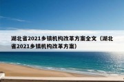 湖北省2021乡镇机构改革方案全文（湖北省2021乡镇机构改革方案）