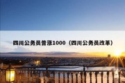 四川公务员普涨1000（四川公务员改革）