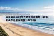 山东省二o二0年养老金怎么调整（2023年山东养老金调整公布了吗）