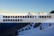 安徽省今年退休养老金涨多少了（安徽省今年退休养老金涨多少）