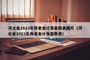 河北省2023年养老金计发基数表图片（河北省2023年养老金计发基数表）