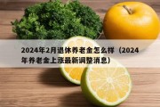 2024年2月退休养老金怎么样（2024年养老金上涨最新调整消息）