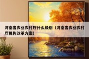 河南省农业农村厅什么级别（河南省农业农村厅机构改革方案）