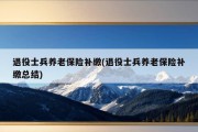 退役士兵养老保险补缴(退役士兵养老保险补缴总结)