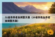 31省市养老金调整方案（20省份出台养老金调整方案）