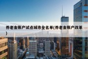 养老金账户试点城市全名单(养老金账户改革)