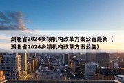 湖北省2024乡镇机构改革方案公告最新（湖北省2024乡镇机构改革方案公告）