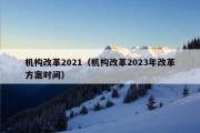 机构改革2021（机构改革2023年改革方案时间）