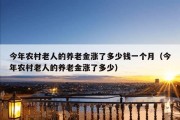 今年农村老人的养老金涨了多少钱一个月（今年农村老人的养老金涨了多少）