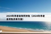 2024年养老金如何并轨（2024年养老金并轨改革方案）