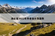 湖北省2022年养老金计发基数