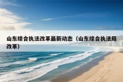 山东综合执法改革最新动态（山东综合执法局改革）