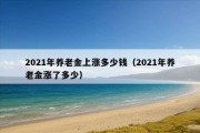 2021年养老金上涨多少钱（2021年养老金涨了多少）