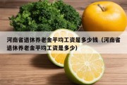 河南省退休养老金平均工资是多少钱（河南省退休养老金平均工资是多少）