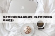 养老金双轨制改革最新政策（养老金双轨制改革将结束）