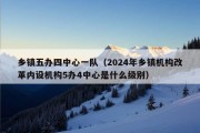 乡镇五办四中心一队（2024年乡镇机构改革内设机构5办4中心是什么级别）