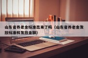 山东省养老金标准出来了吗（山东省养老金发放标准和发放金额）