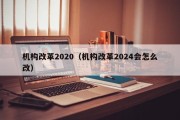 机构改革2020（机构改革2024会怎么改）