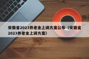 安徽省2023养老金上调方案公布（安徽省2023养老金上调方案）