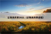 公务员改革2021（公务员改革进程）