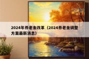 2024年养老金改革（2024养老金调整方案最新消息）