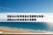 河南2023年养老金计发基数公布表 - 河南2023年养老金计发基数