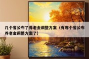 几个省公布了养老金调整方案（有哪个省公布养老金调整方案了）