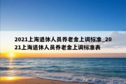 2021上海退休人员养老金上调标准_2021上海退休人员养老金上调标准表